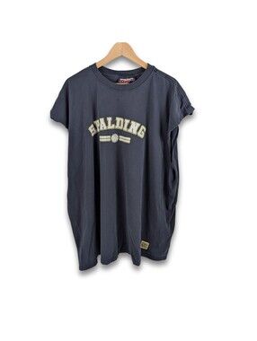 Vintage Spalding Athletic T-Shirt Mens 2XL Blue Sleeveless Basketball Tee